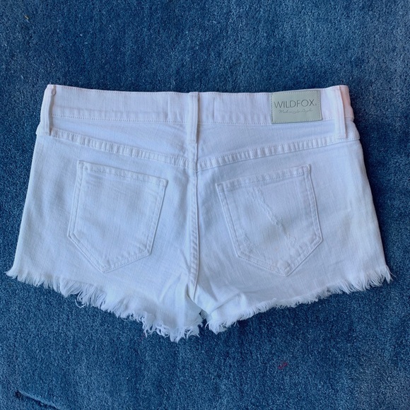 Wildfox White Denim Cutoff Shorts - Picture 2 of 4